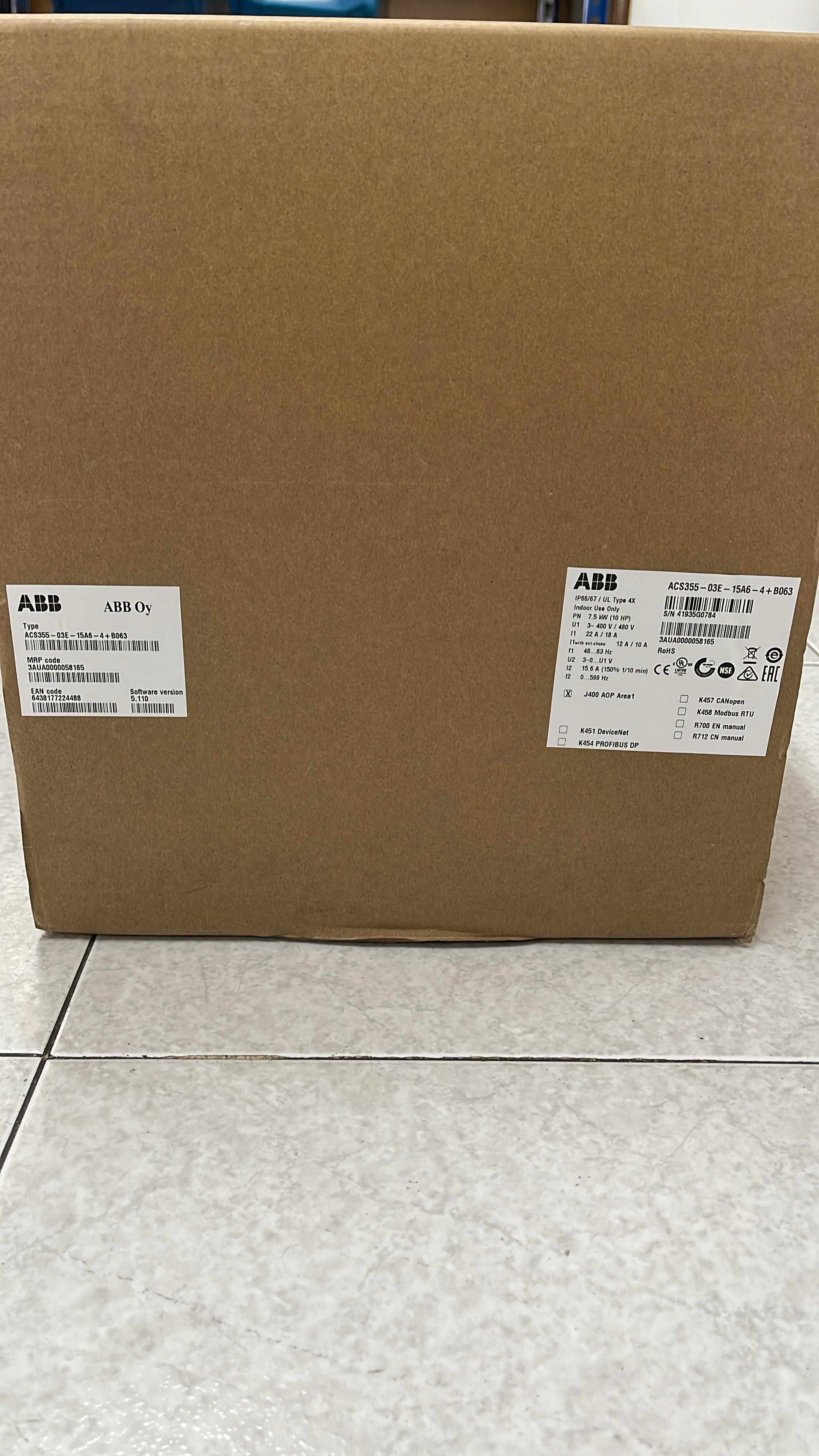 ABB ACS355-03E-15A6-4+B063