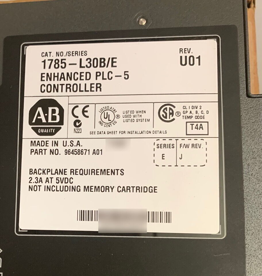 Allen Bradley 1785-L30B Openbox