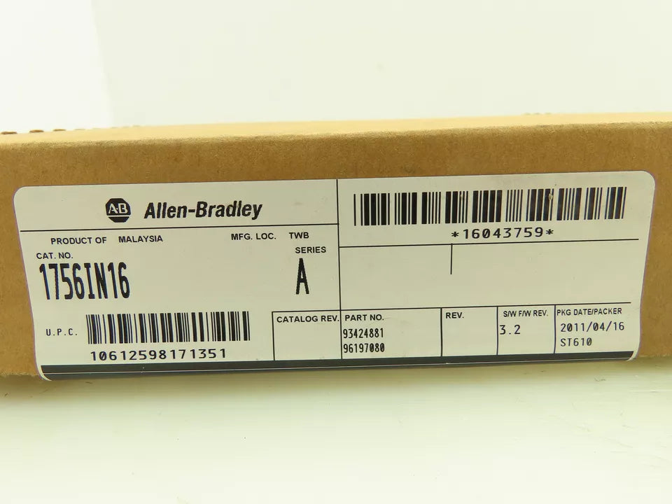 Allen Bradley 1756-IN16 ControlLogix 16 Pt Input Module