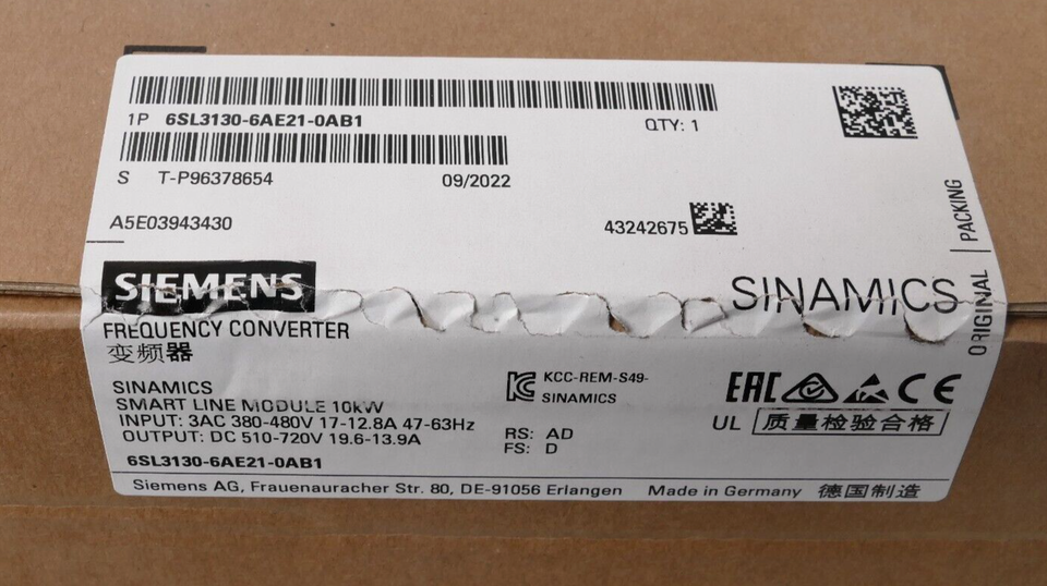 Siemens 6SL3130-6AE21-0AB1