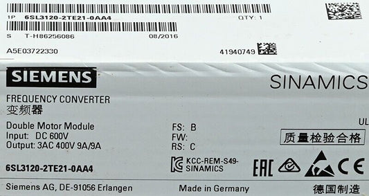 Siemens 6SL3120-2TE21-0AA4