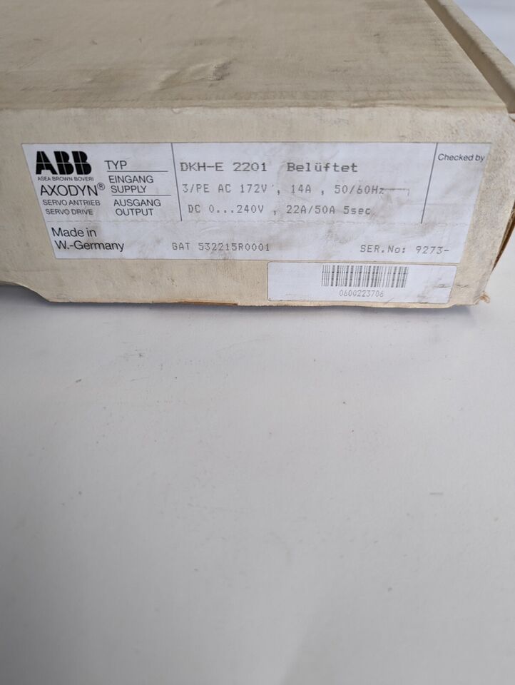 Tarjeta de servoaccionamiento ABB DKH-E 2201