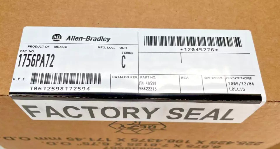 Allen Bradley 1756-PA72 Power Supply Module